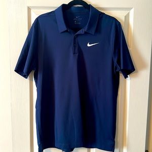 Nike Dri-Fit Polo Shirt. Navy Blue. Size L